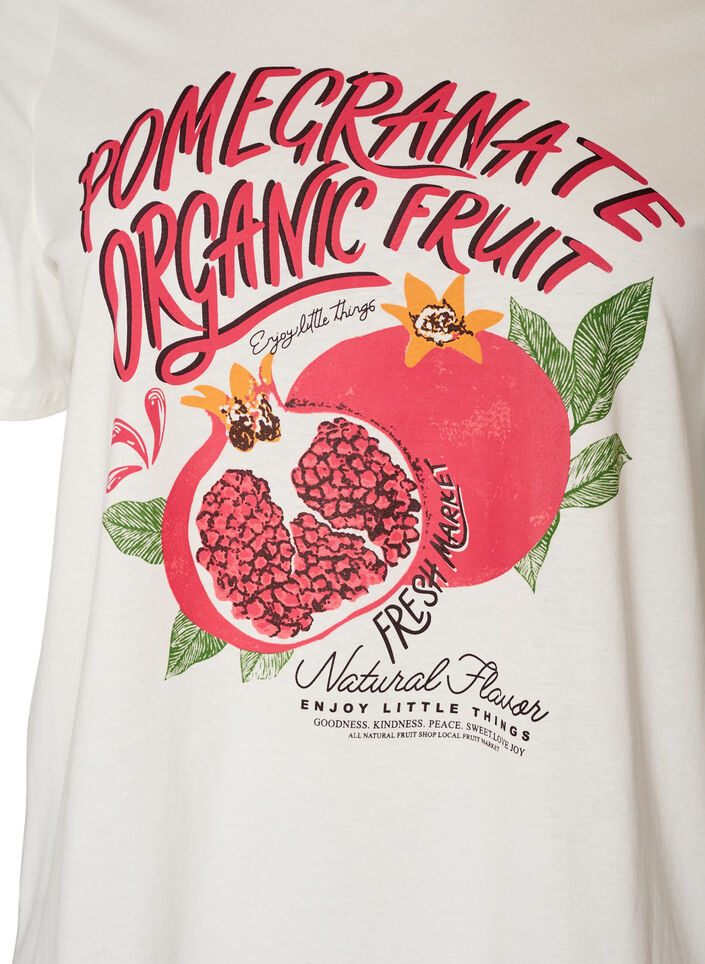 Katoenen T-shirt met print, Wit, Packshot image number 2