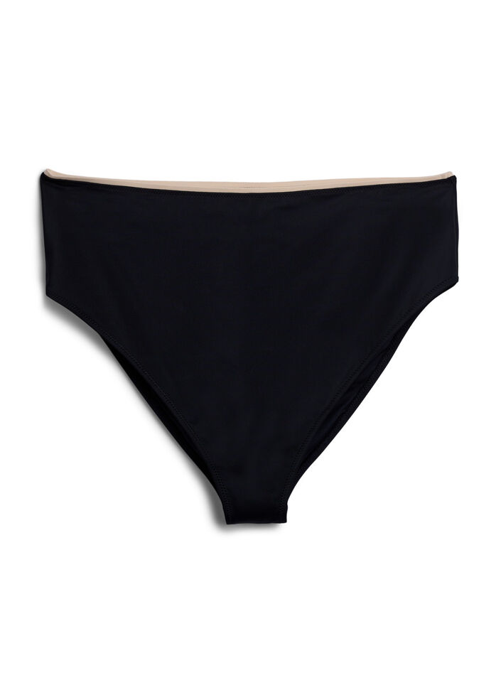 Tai bikinibroek met hoge taille, Black, Packshot