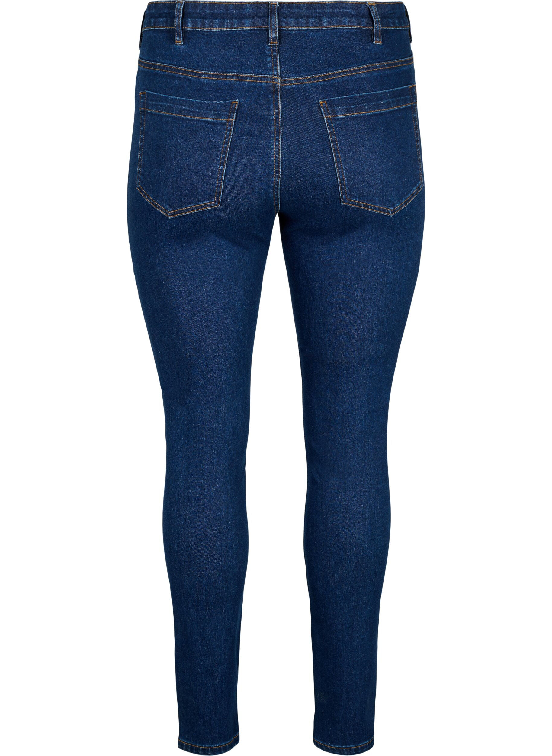 ZizziAmy jeans met een hoge taille en super slanke pasvorm, Blauw, Packshot image number 1