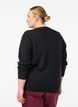 Fijngebreide vest met ronde hals, Zwart, Model image number 2