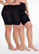 2-pack push-up shorts in 60 denier met shaping effect, Zwart, Packshot image number 0