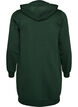 Lange hoodie met ritssluiting en zakken, Groen, Packshot image number 1