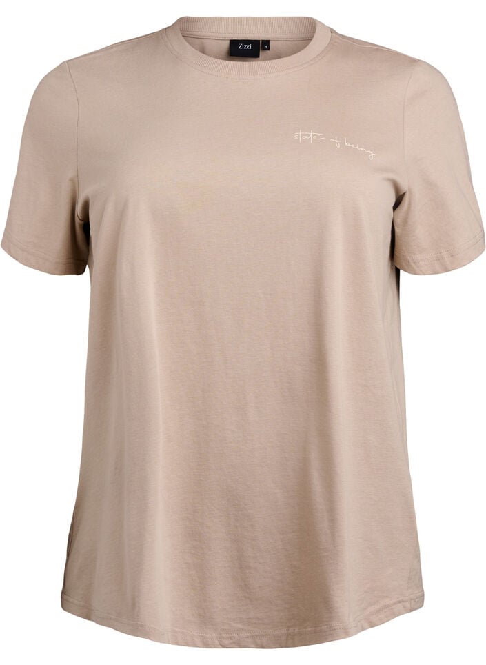 T-shirt met tekstprint en ronde hals, Simply T. w. Utopia, Packshot