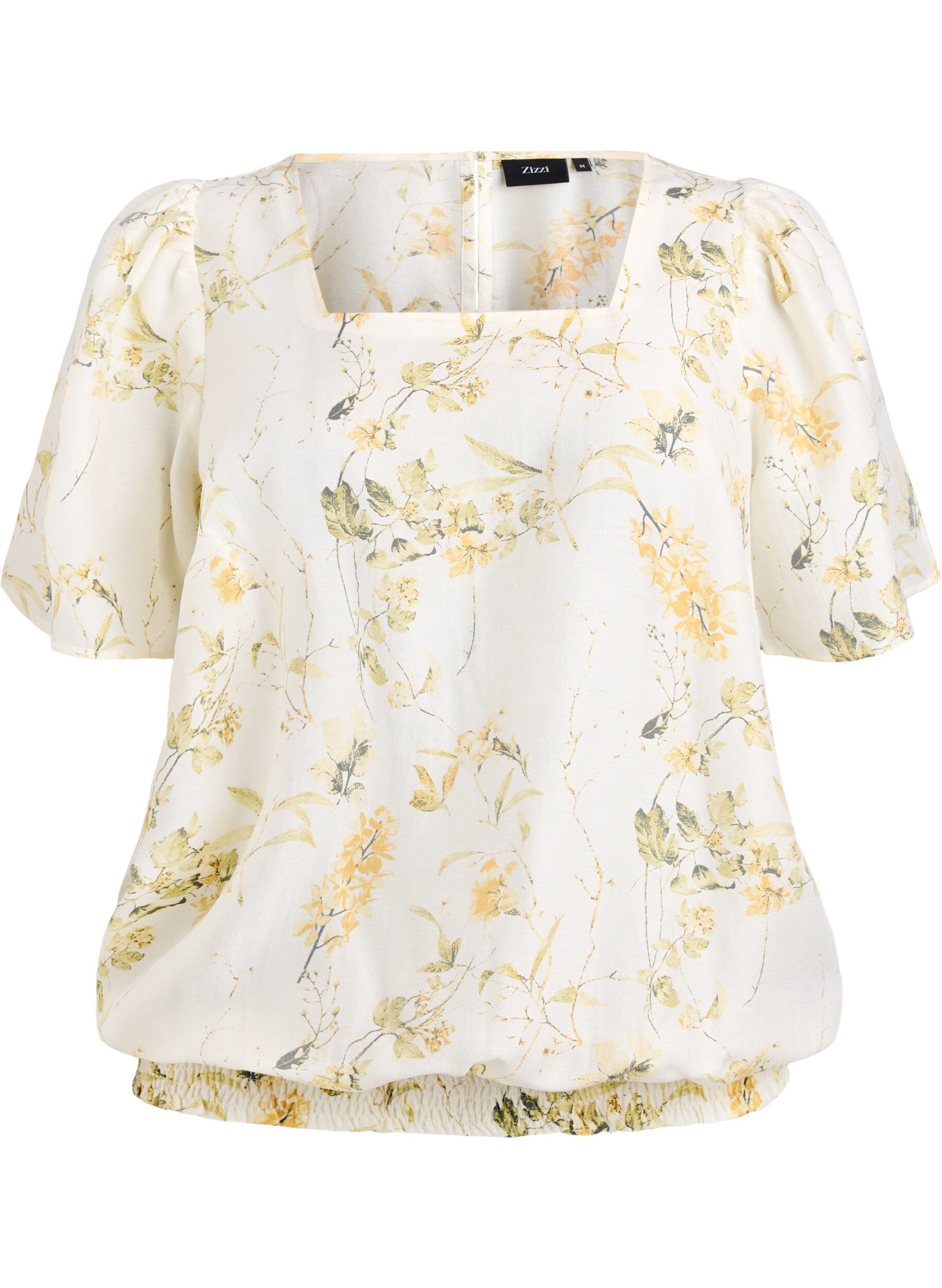 Blouse met bloemenprint en vierkante hals
