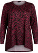 Gedessineerde blouse met lange mouwen, Donker Bordeaux, Packshot image number 0