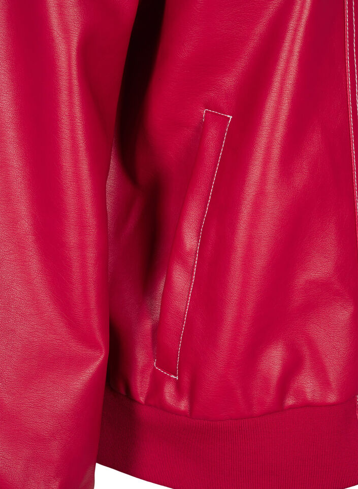 Imitatieleer bomberjack, Rhythmic Red, Packshot