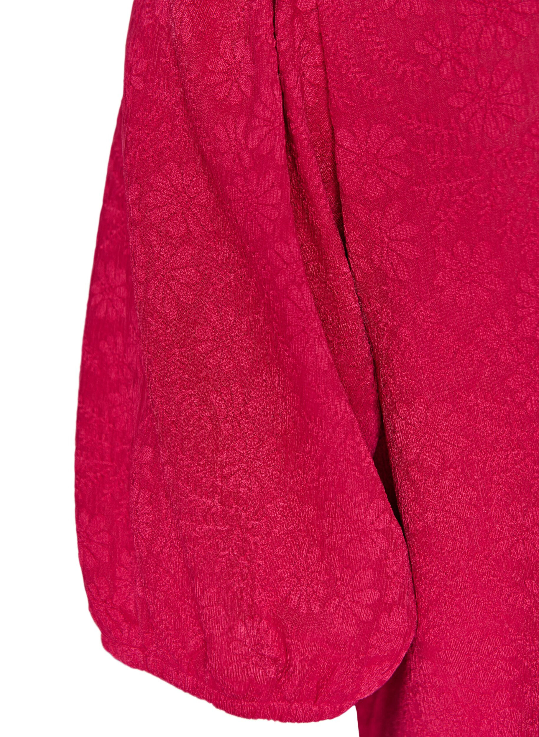 ZizziBlouse met textuur en korte mouwen, Roze, Packshot image number 3
