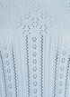 Gebreide top met ajour borduursel en 3/4 mouwen, Blauw, Packshot image number 2