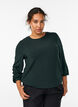 Blouse met visgraatpatroon en glinsterend garen, Groen, Model image number 0