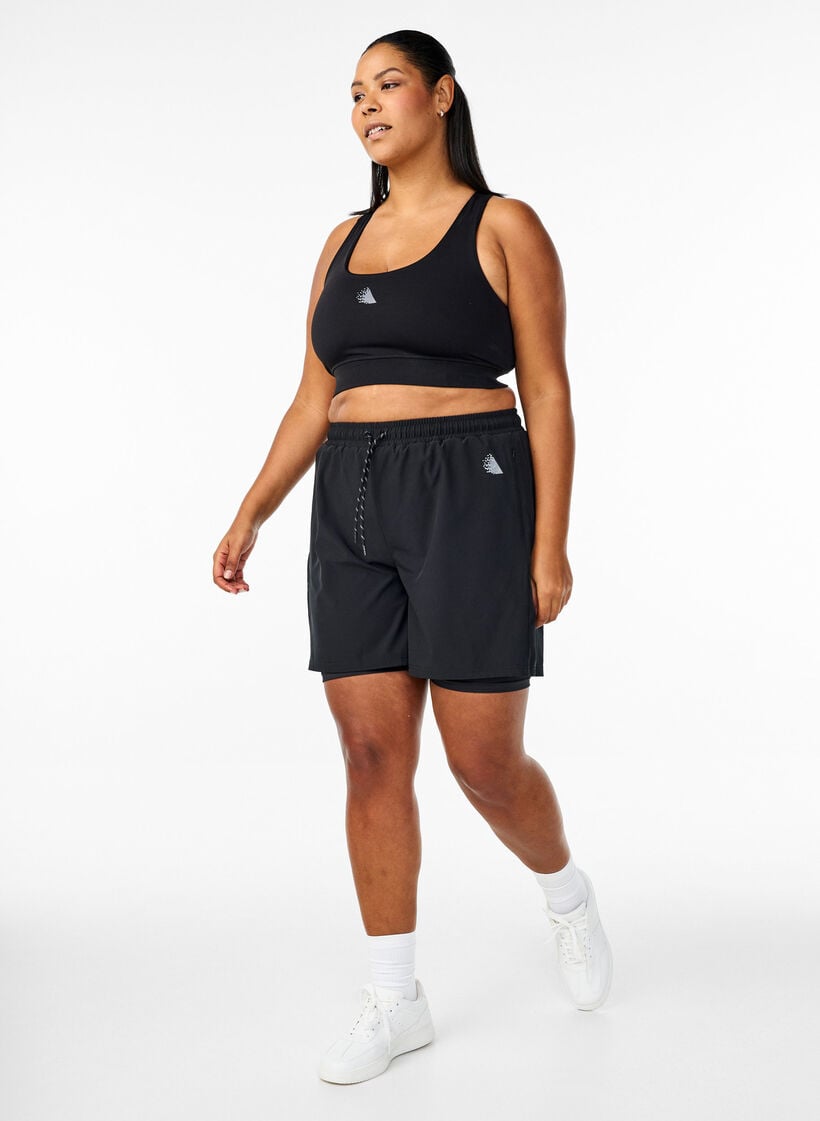 Sportbeha met racerback, Black, Model