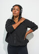 Fleece jack met zakken, Zwart, Model image number 0