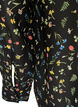 Jurk met all-overprint en een volantlaag, Zwart, Packshot image number 3