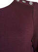 Blouse met korte mouwen en knoopdetail, Donker Bordeaux, Packshot image number 2