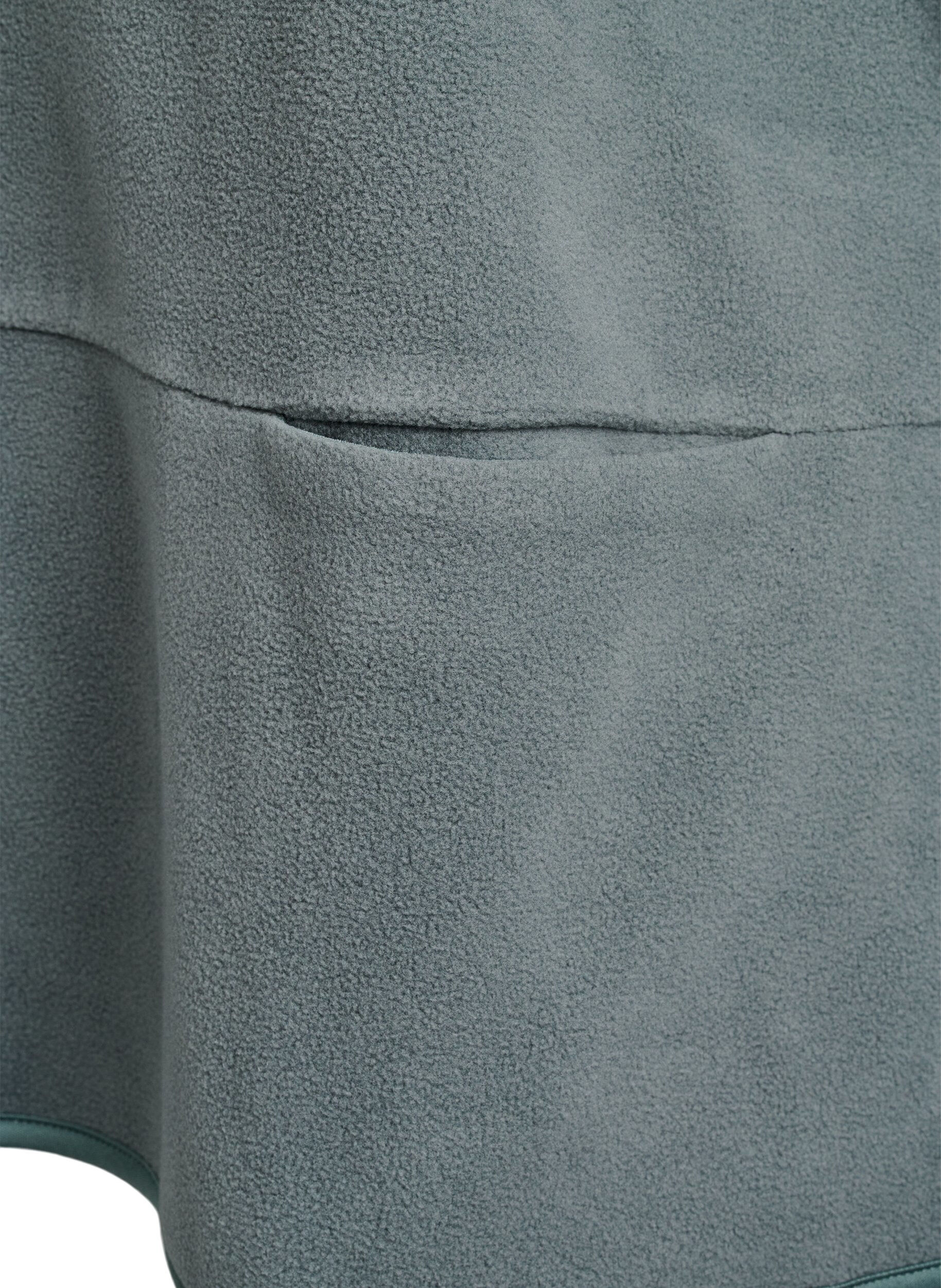 ZizziLosse fleece blouse met zakken, Groen, Packshot image number 3