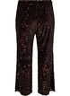 Wijde broek met pailletten, Bruin, Packshot image number 1