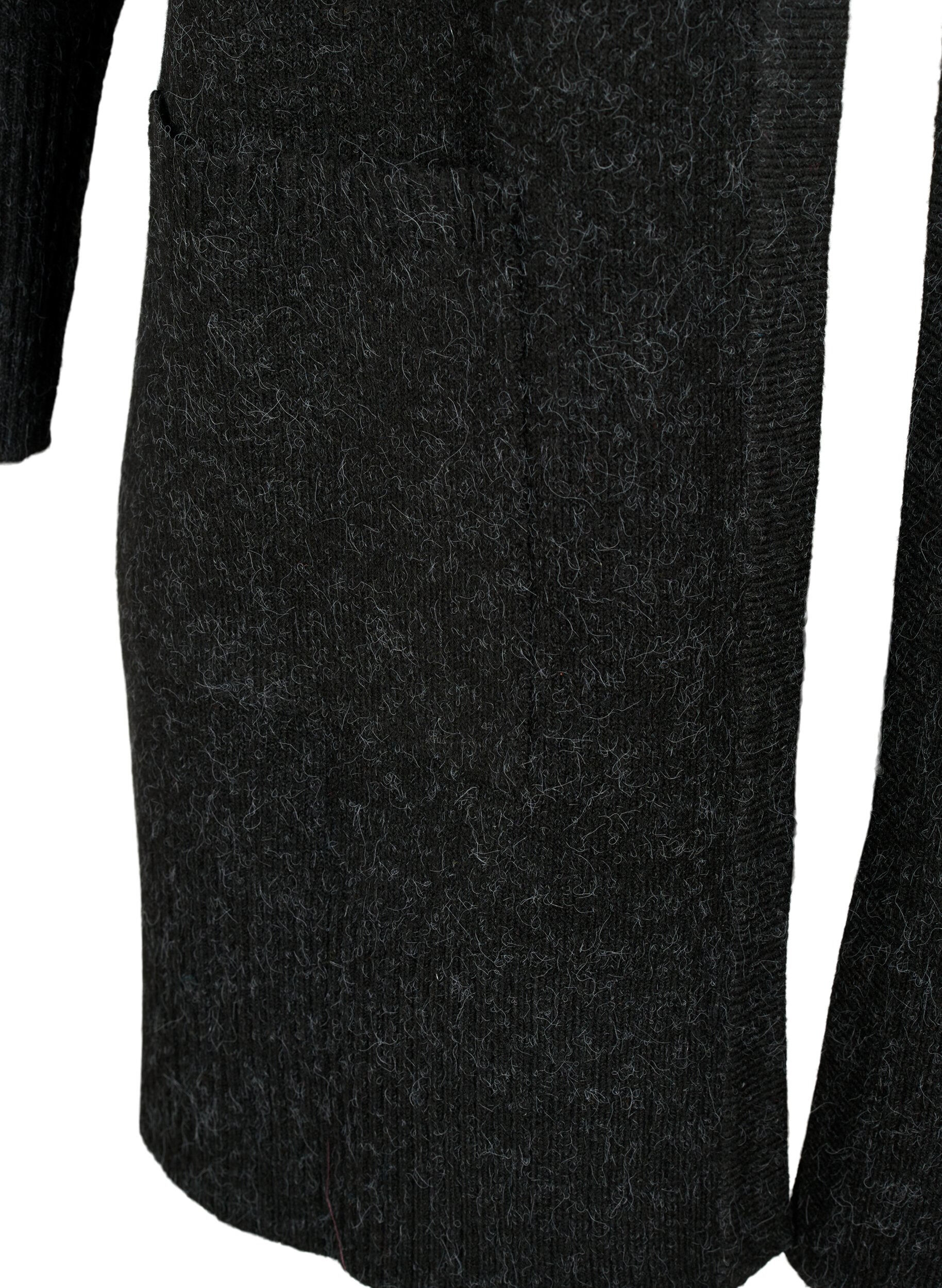 ZizziGevlekt gebreid vest met zakken, Grijs, Packshot image number 3