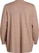 Lange open knit vest met zakken, Beige, Packshot image number 1