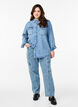 Denim shirt met borstzakken, Blauw, Model image number 1