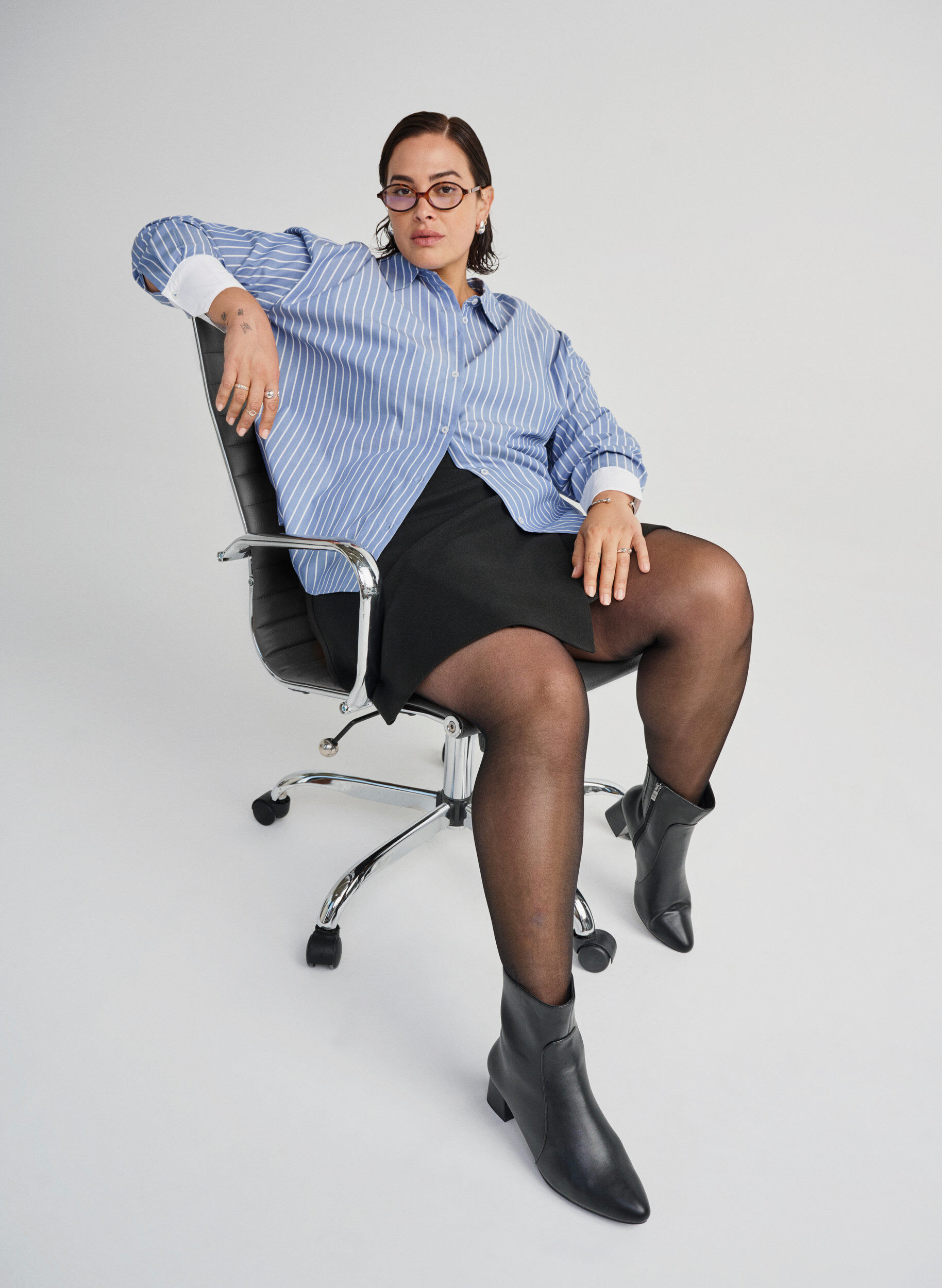 ZizziEnkellaarsje met blokhak, Zwart, Image image number 0