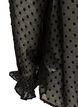 Overhemdblouse met kanten inzet en stippenpatroon, Zwart, Packshot image number 3