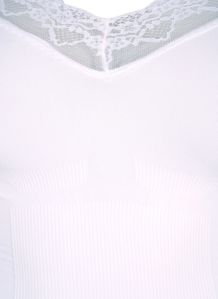 Shapewear bodystocking met veters, Bright White, Packshot