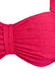 Bandeau bikinitop met een textuurpatroon en afneembare bandjes, Roze, Packshot image number 2