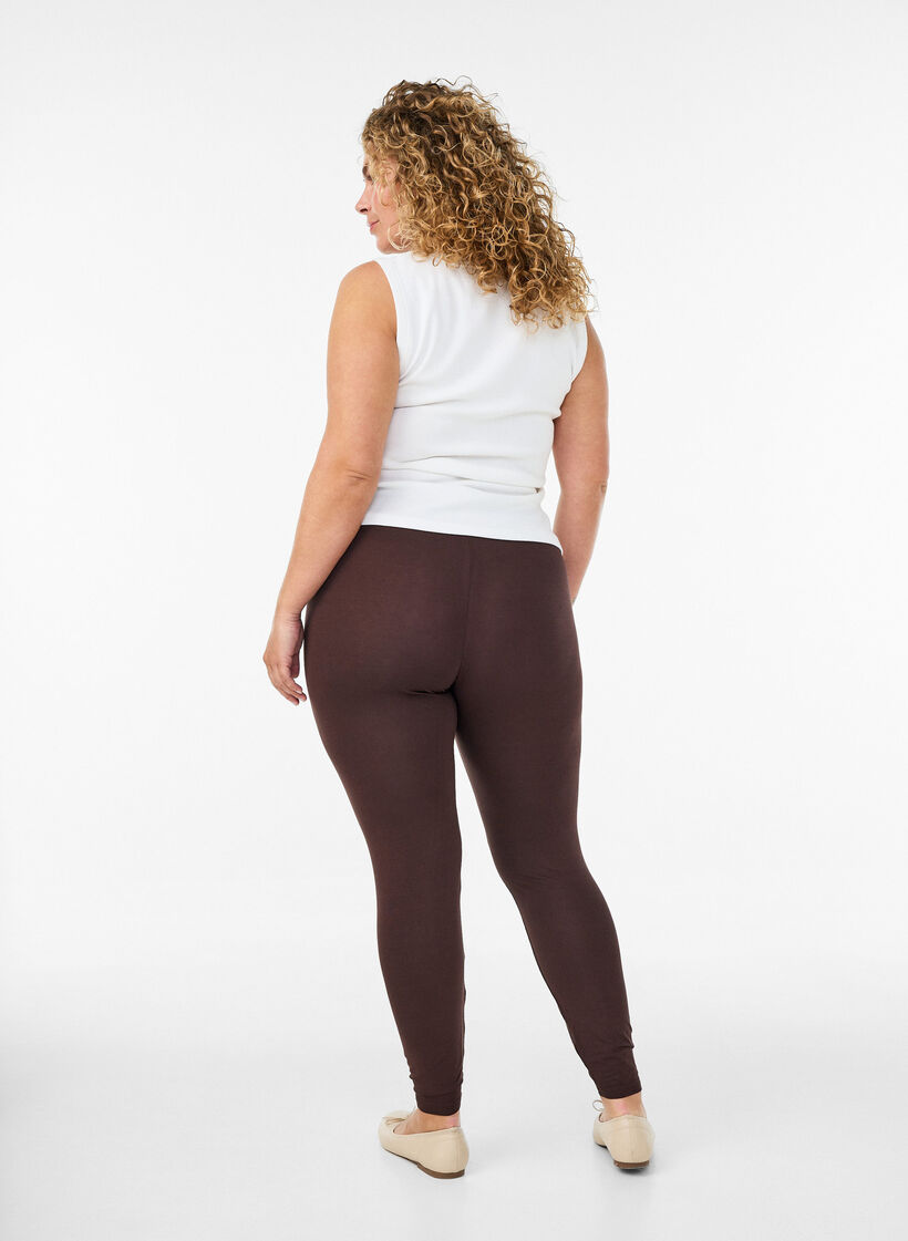 Basic legging in viscose, Bruin, Model image number 2