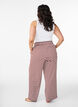 Gestreepte pyjamabroek met een high waist en wijde pijpen, Rood, Model image number 1