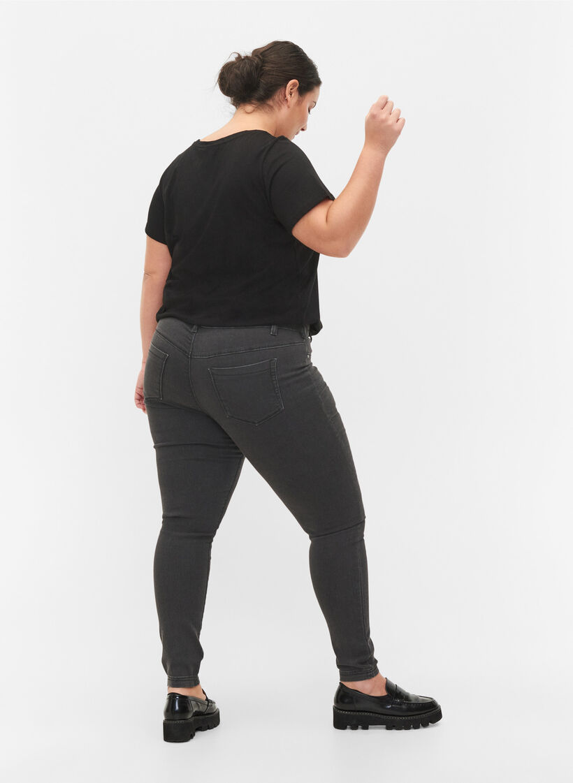 Jeggings van katoenmix, Grey Denim, Model image number 1