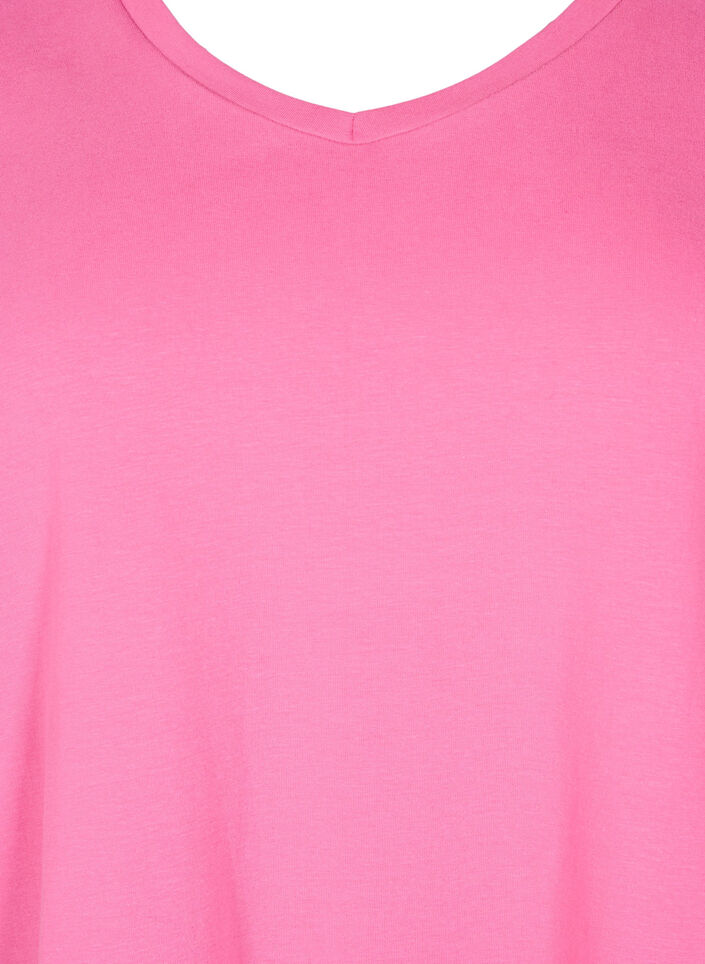 Effen basic katoenen T-shirt, Roze, Packshot image number 2
