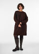 Jumper jurk met grote bloem applicatie, Bruin, Model image number 3