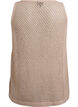 FLASH - Mouwloze gebreide top met V-hals, Beige, Packshot image number 1