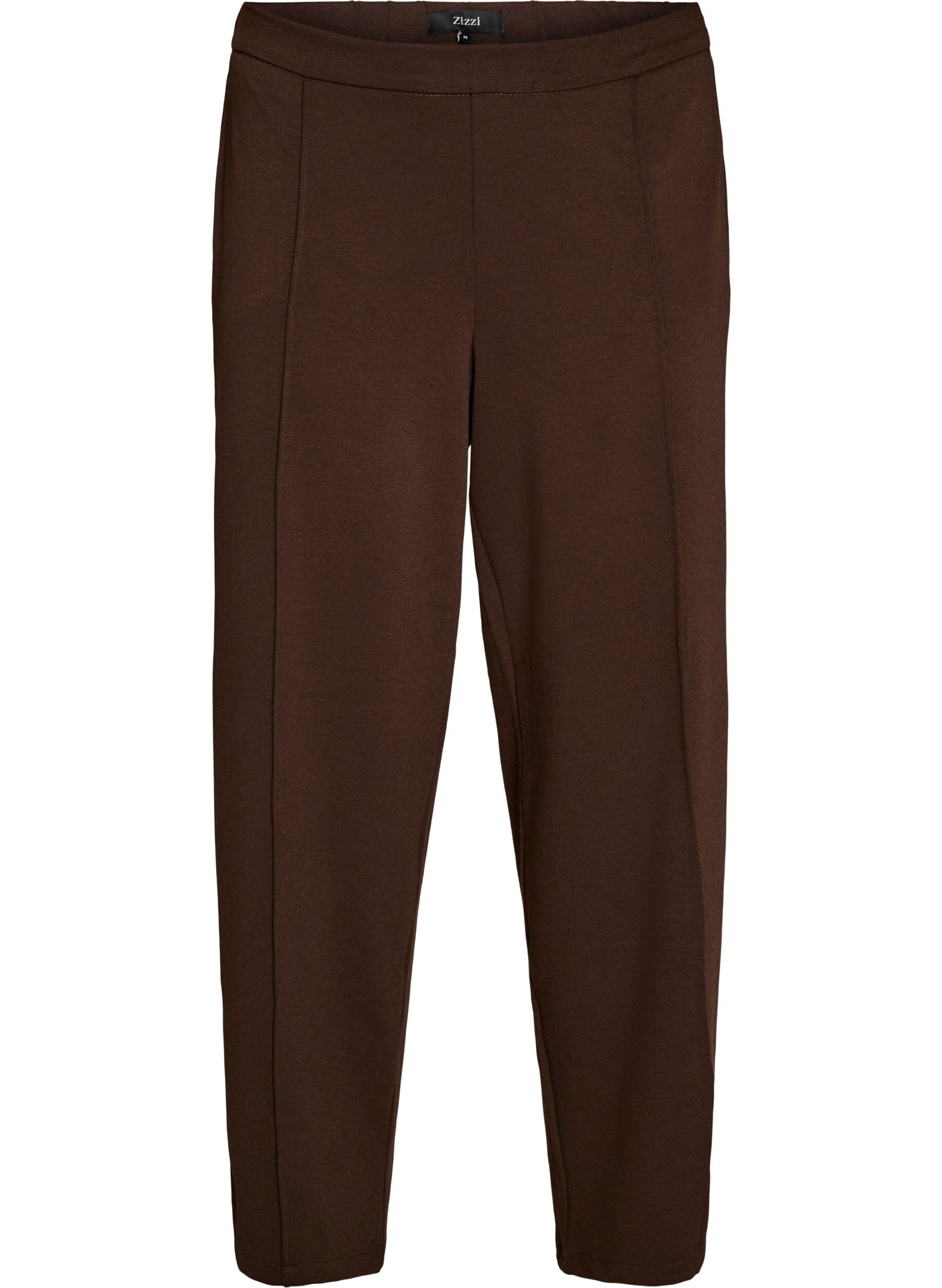 Losse jerseybroek met hoge taille