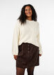Korte corduroy rok met drukknopen, Bruin, Model image number 3