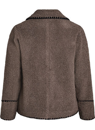 ZizziTeddy jas met contrast details, Morel, Packshot image number 1