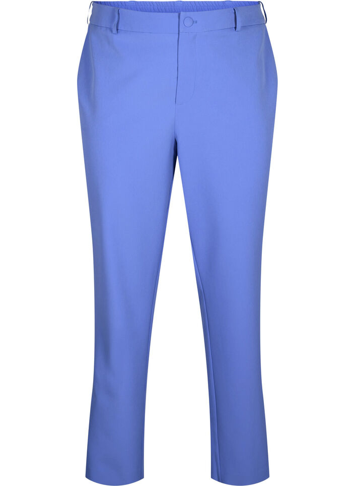 Broek met rechte pijpen en zakken, Wedgewood, Packshot image number 0