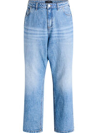 Straight-fit jeans met hoge taille, Blauw Straight-fit jeans met hoge taille