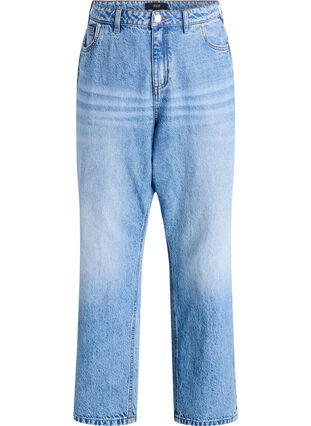 ZizziStraight-fit jeans met hoge taille, Blauw, Packshot image number 0