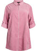 Corderoy jurk met rits en 3/4-mouwen, Roze, Packshot image number 0