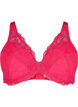 Gevoerde kanten beha met beugel, Roze, Packshot image number 0