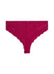 Microfiber Braziliaanse slip met kanten details, Boysenberry, Packshot image number 1