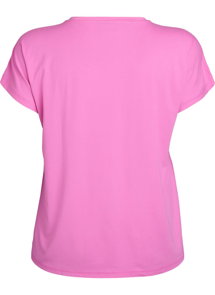 Effen gekleurd T-shirt voor sporten, Roze, Packshot image number 1