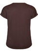 T-shirt met decoratieve print aan de voorkant, Bruin, Packshot image number 1