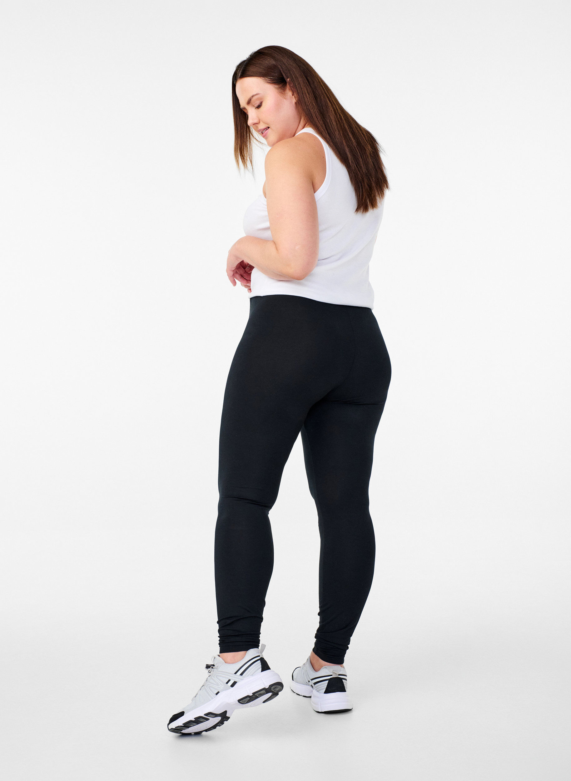 Zizzi Leggings basiques en viscose, Noir, Model image number 2