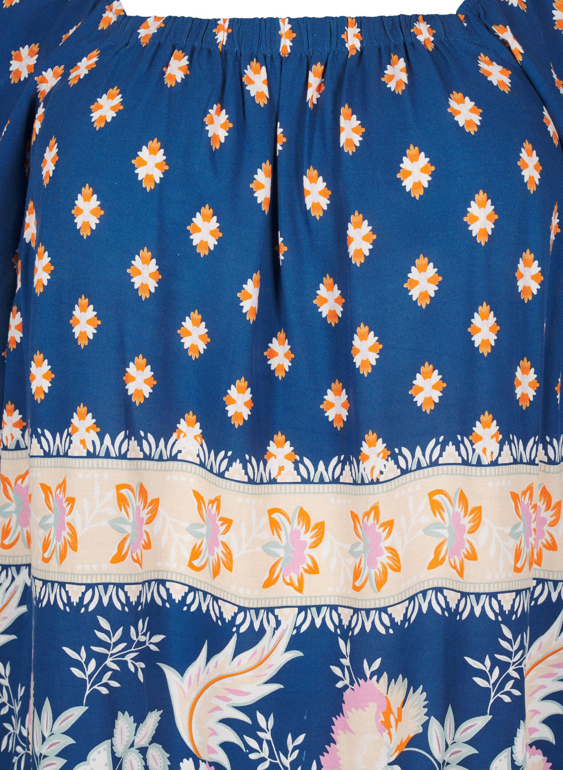 ZizziStrandjurk in viscose met print, Blauw, Packshot image number 2