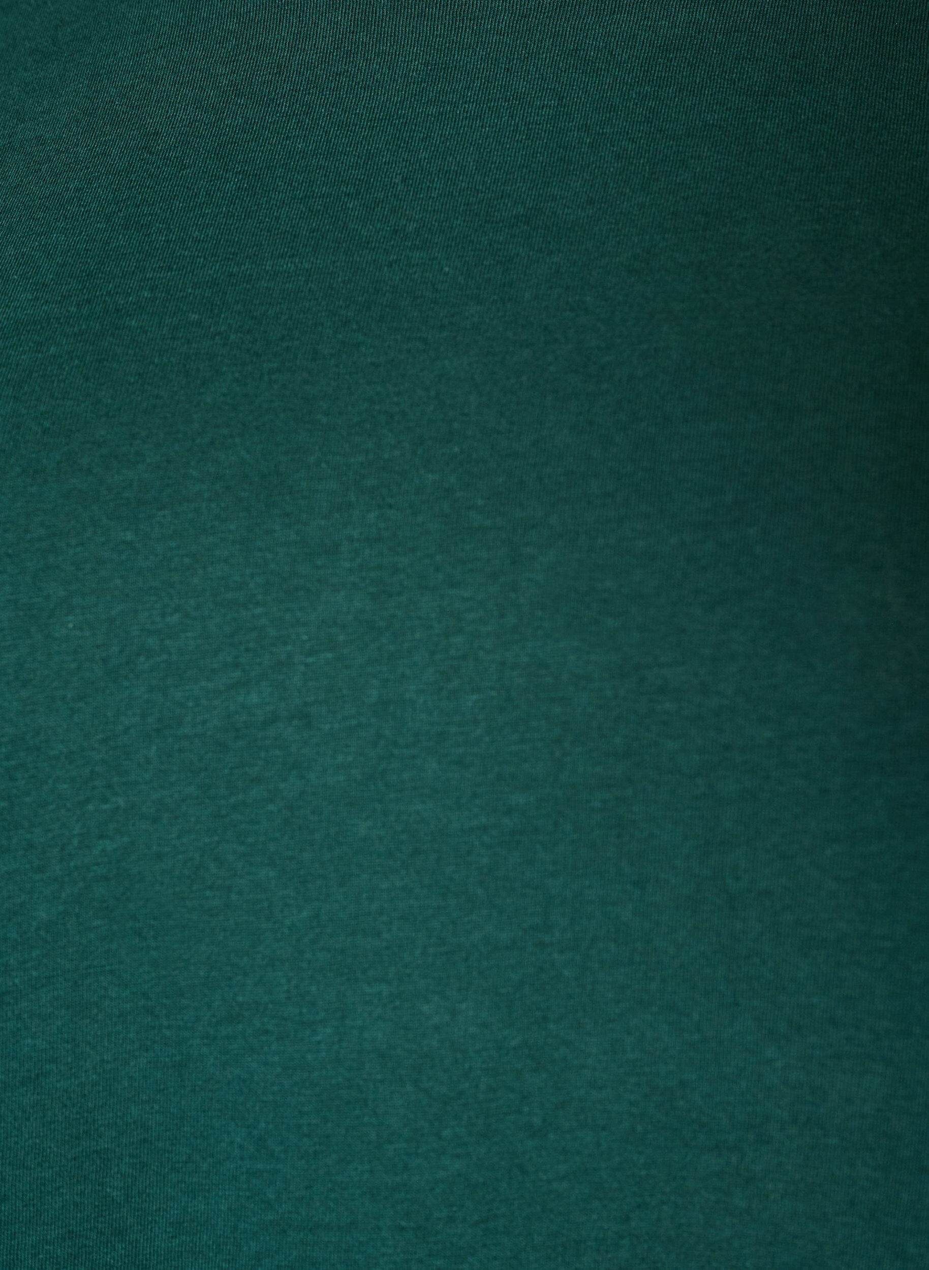 ZizziT-shirt met asymmetrische kanten zoom, Groen, Packshot image number 2