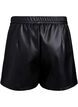 Losse imitatieleer shorts met elastische tailleband, Zwart, Packshot image number 1