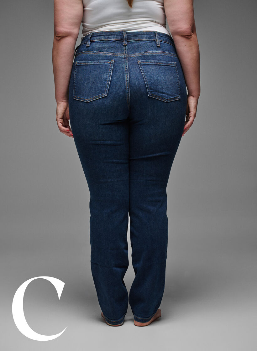 Strakke pasvorm jeans met een normale taille, Dark Blue, Model image number 7