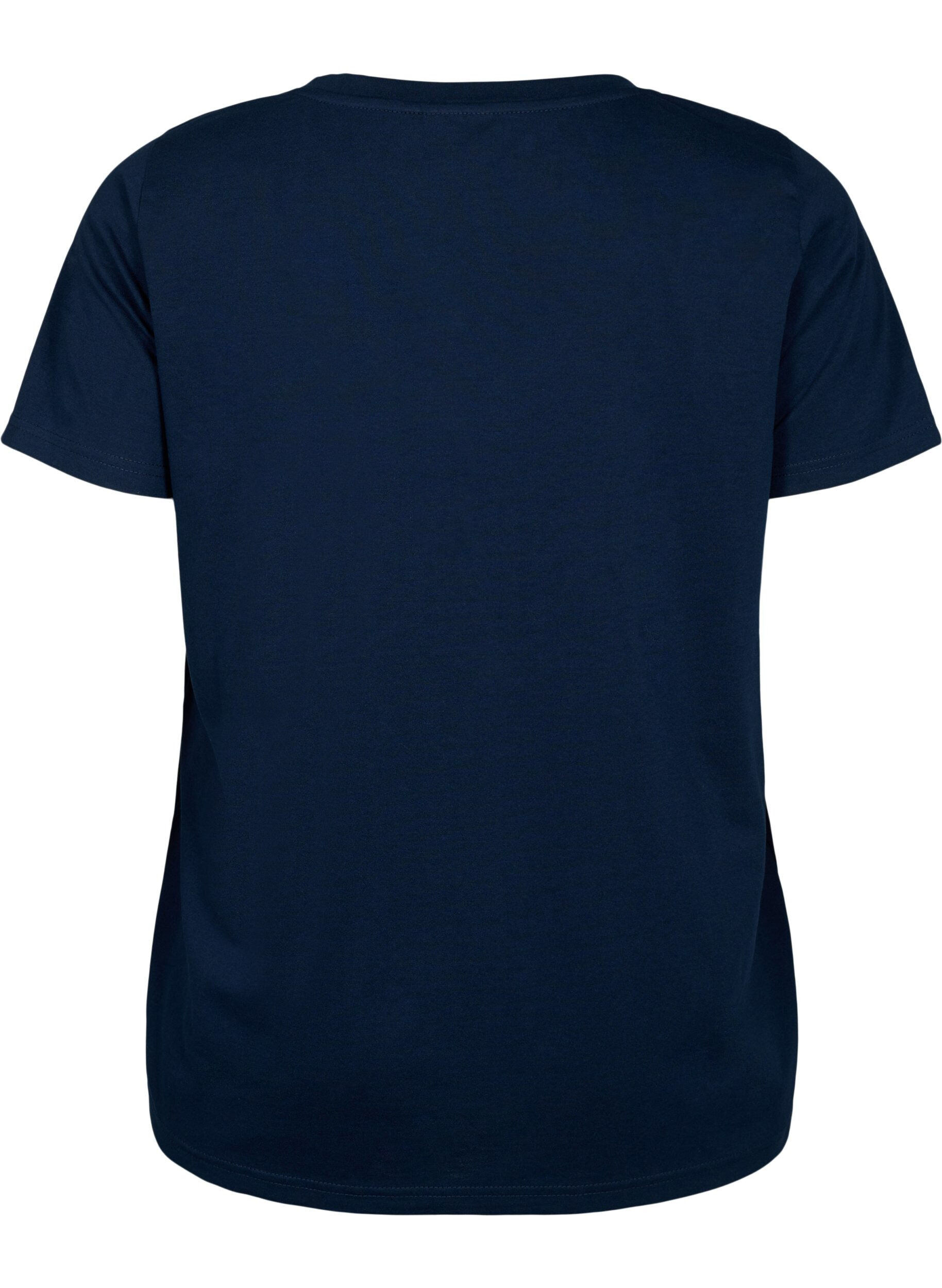ZizziT-shirt met korte mouwen en v-hals, Blauw, Packshot image number 1