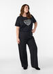 T-shirt met print, Zwart, Model image number 1